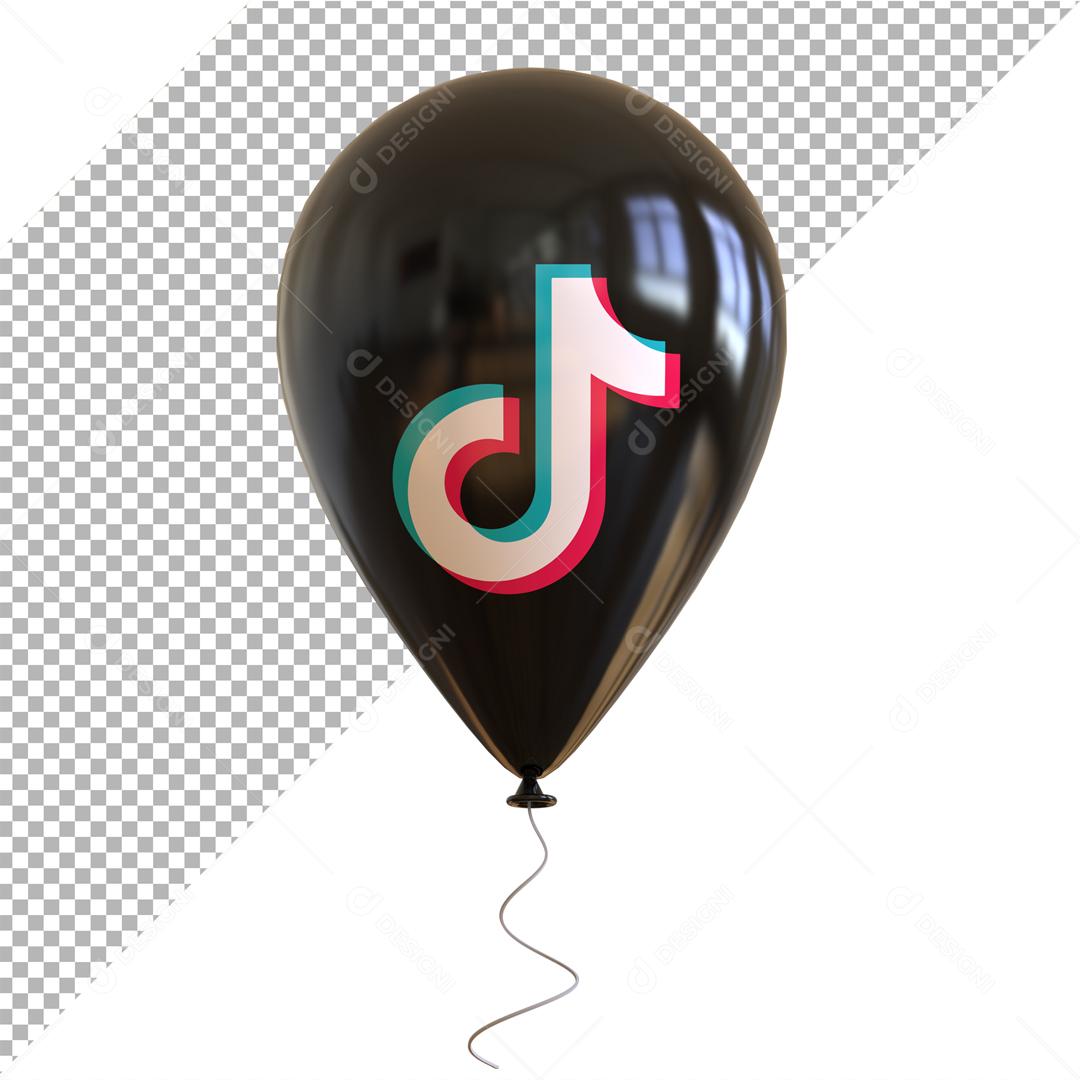 Balão do Tiktok Elemento 3D Para Composição PSD