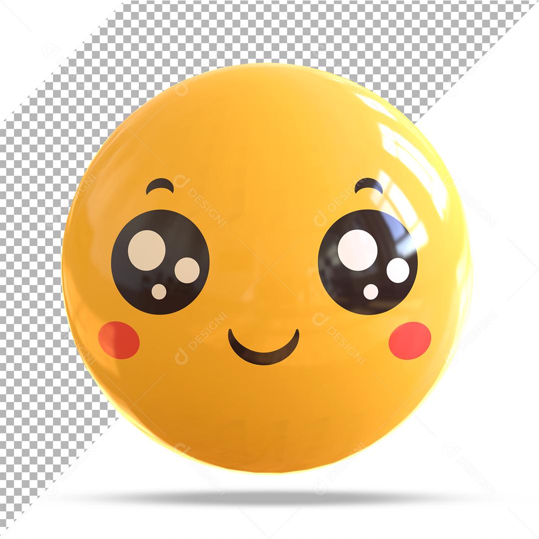 Emoji 3D Reação fofo Elemento Para Composição PSD