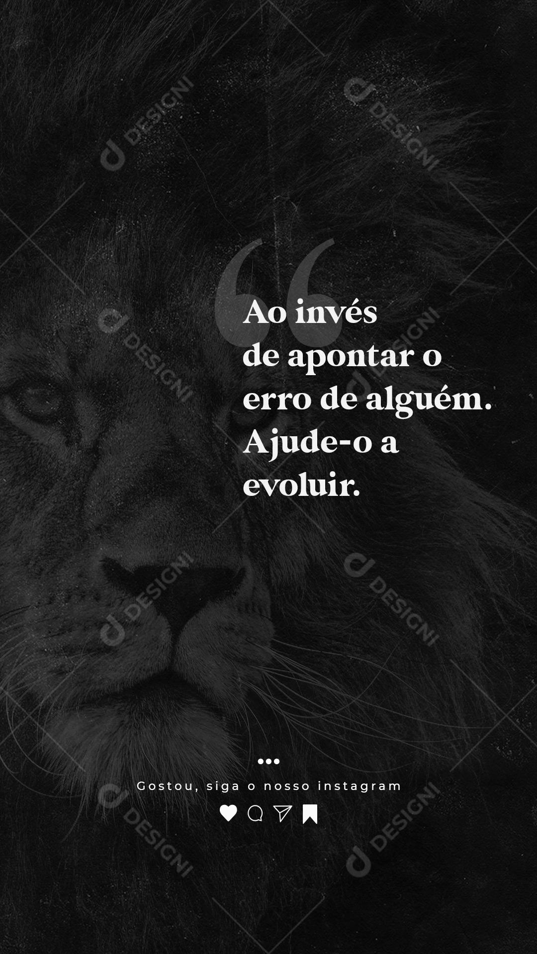 Social Media Story Motivacional Ao Invés de Apontar PSD Editável