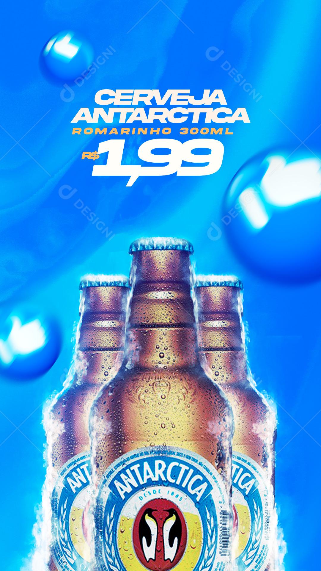 Stories Cerveja Antartica Romarinho Bares Social Media PSD Editável