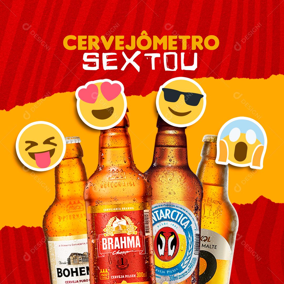 Social Media Cervejômetro Sextou Cervejas Bares PSD Editável