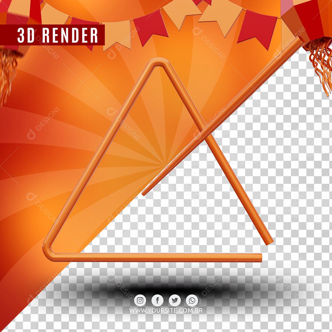 Triângulo Elemento 3D Para Composição  PSD