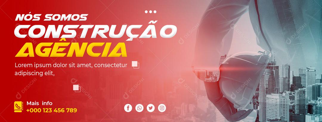 Social Media Nós Somos Profissionais Construções Agências PSD Editável