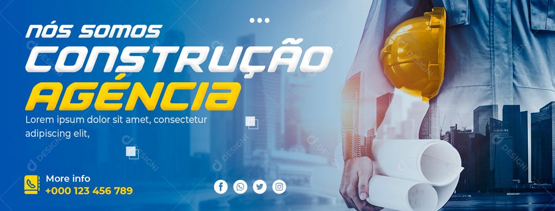 Social Media Nós Somos Profissionais Construções Agências PSD Editável