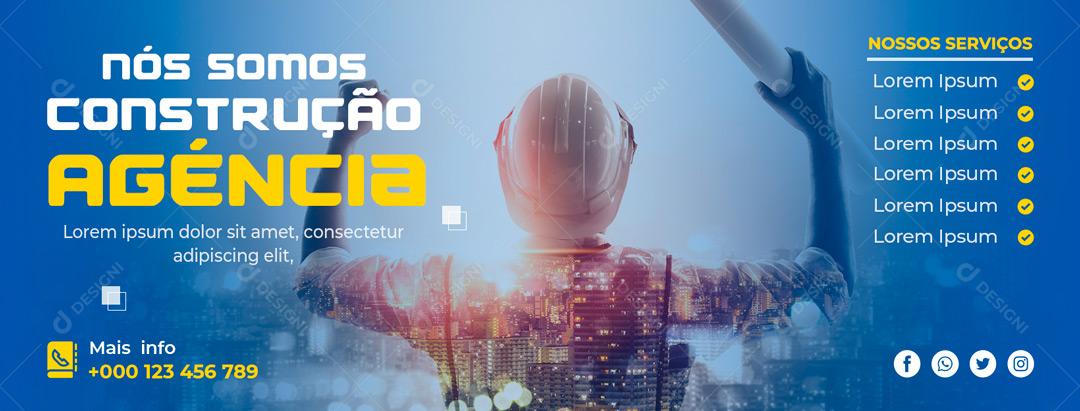 Social Media Nós Somos Profissionais Construções Agências PSD Editável