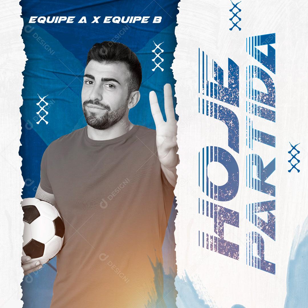 Esportes Hoje Partida Futebol Social Media PSD Editável