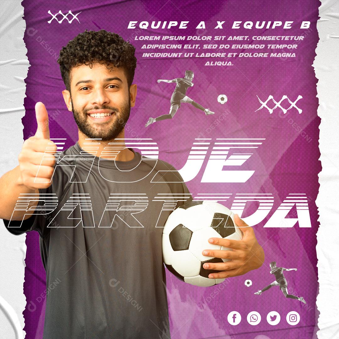 Esportes Hoje Partida Futebol Social Media PSD Editável