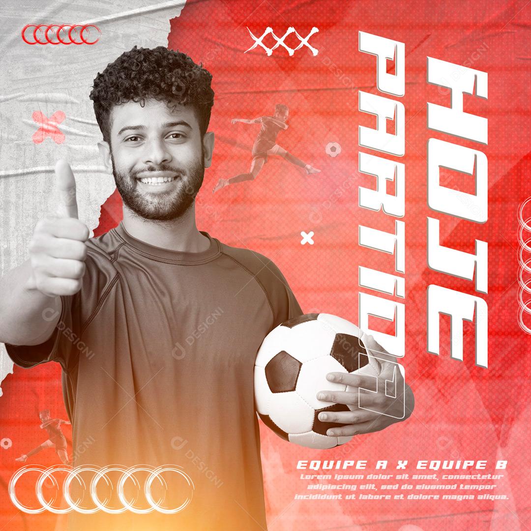 Esportes Hoje Partida Futebol Social Media PSD Editável