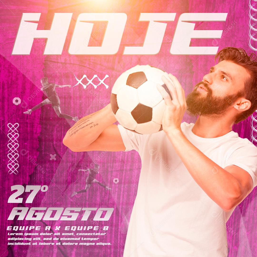 Esportes Hoje Partida Futebol Social Media PSD Editável