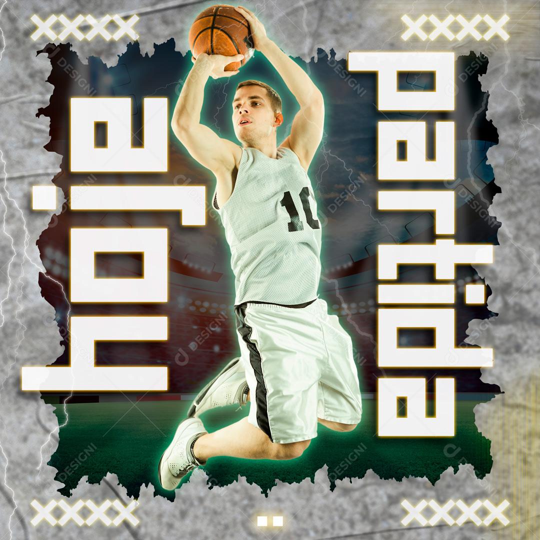 Hoje Grande Partida Futebol Social Media PSD Editável