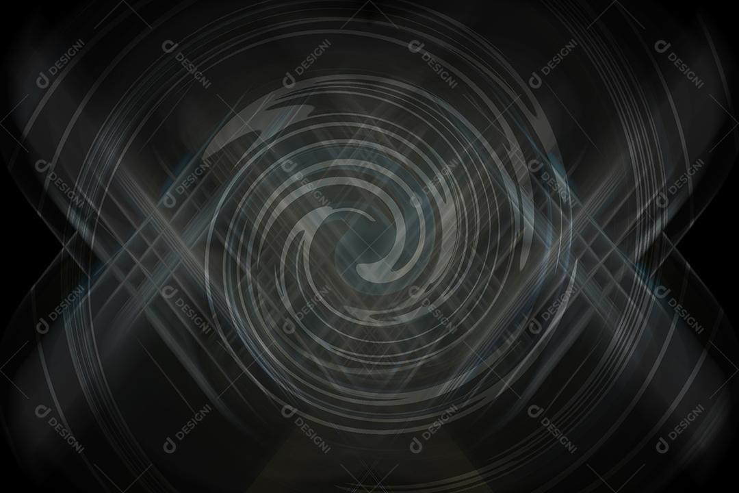 Linhas fazendo formato redondo sobre fundo preto