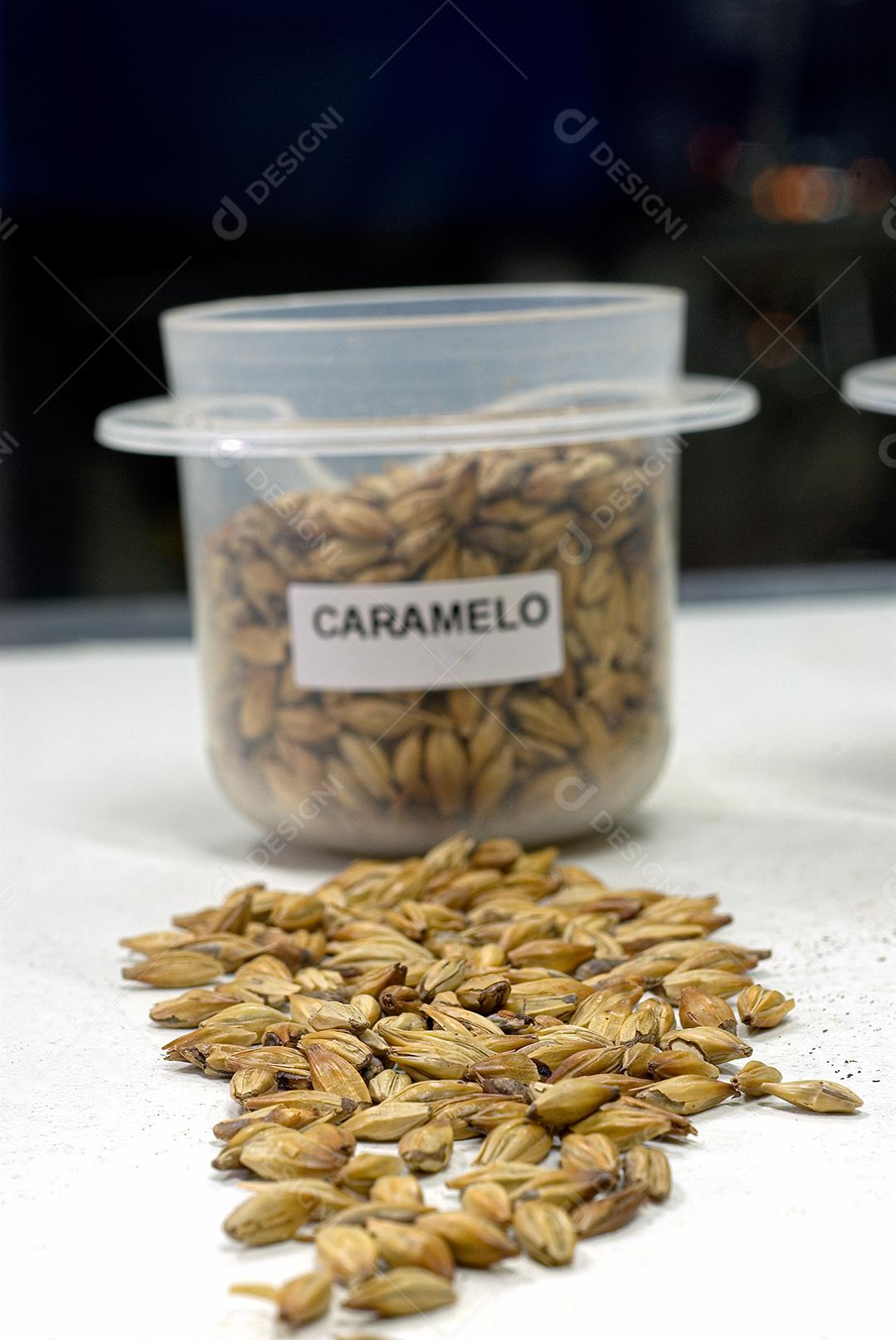 Frasco com Semente de Caramelo