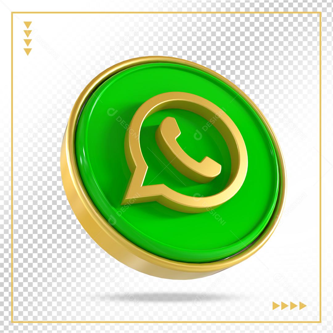 Ícone WhatsApp 3D Para Composição PSD