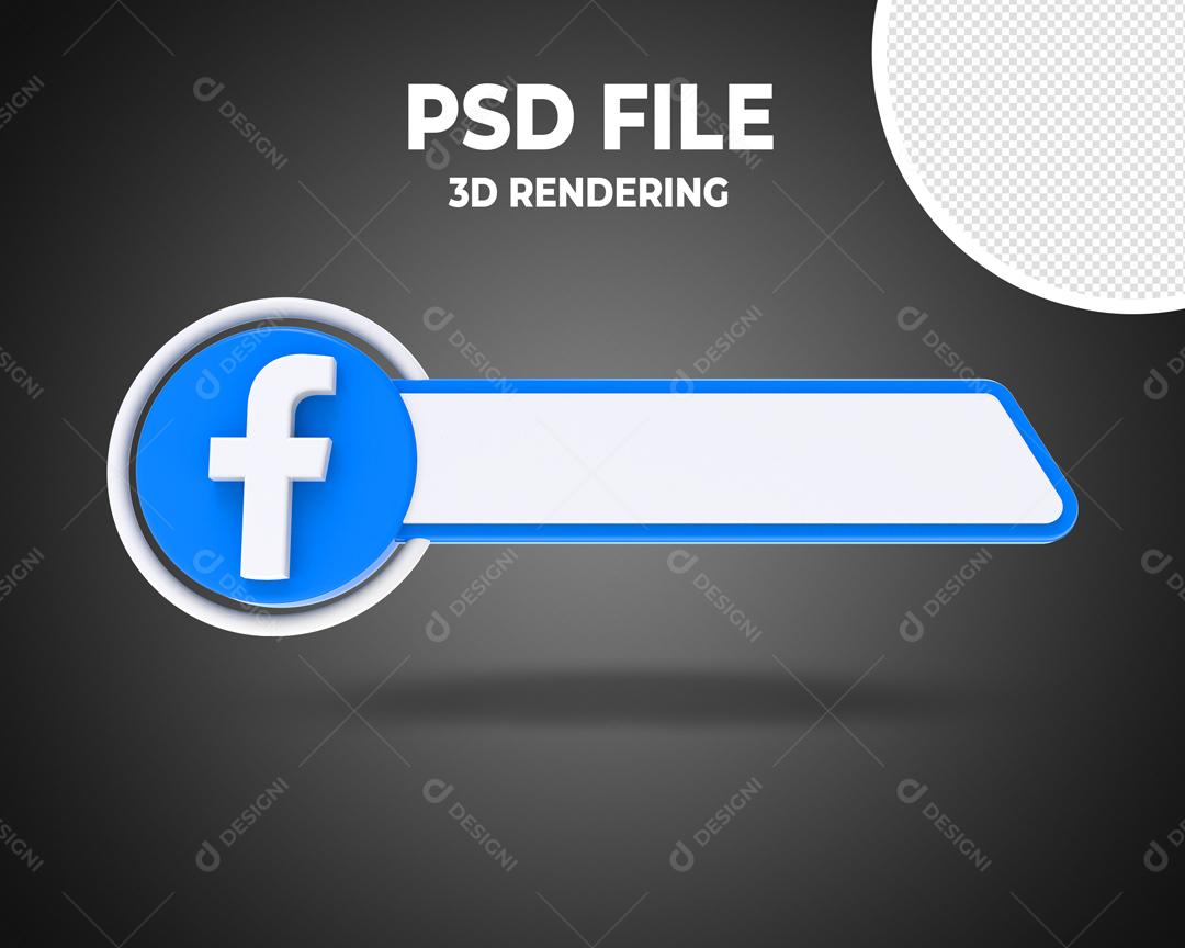 Tag Facebook Elemento 3D Para Composição PSD