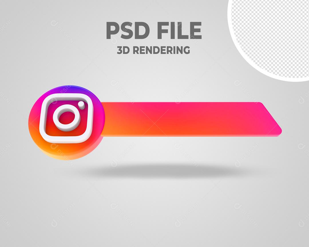 Tag Instagram Elemento 3D Para Composição PSD