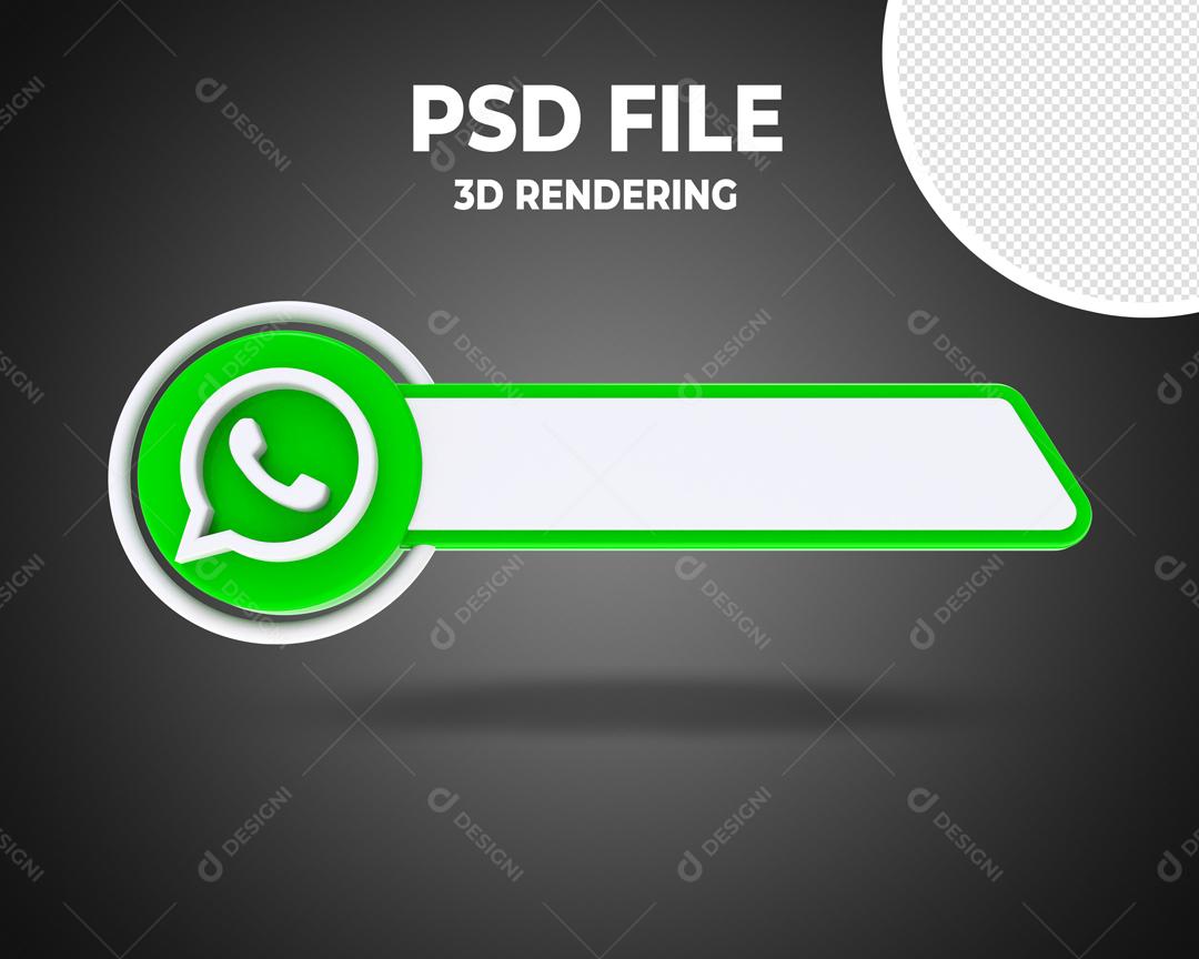 Whatsapp tag 3D Elemento Para Composição PSD