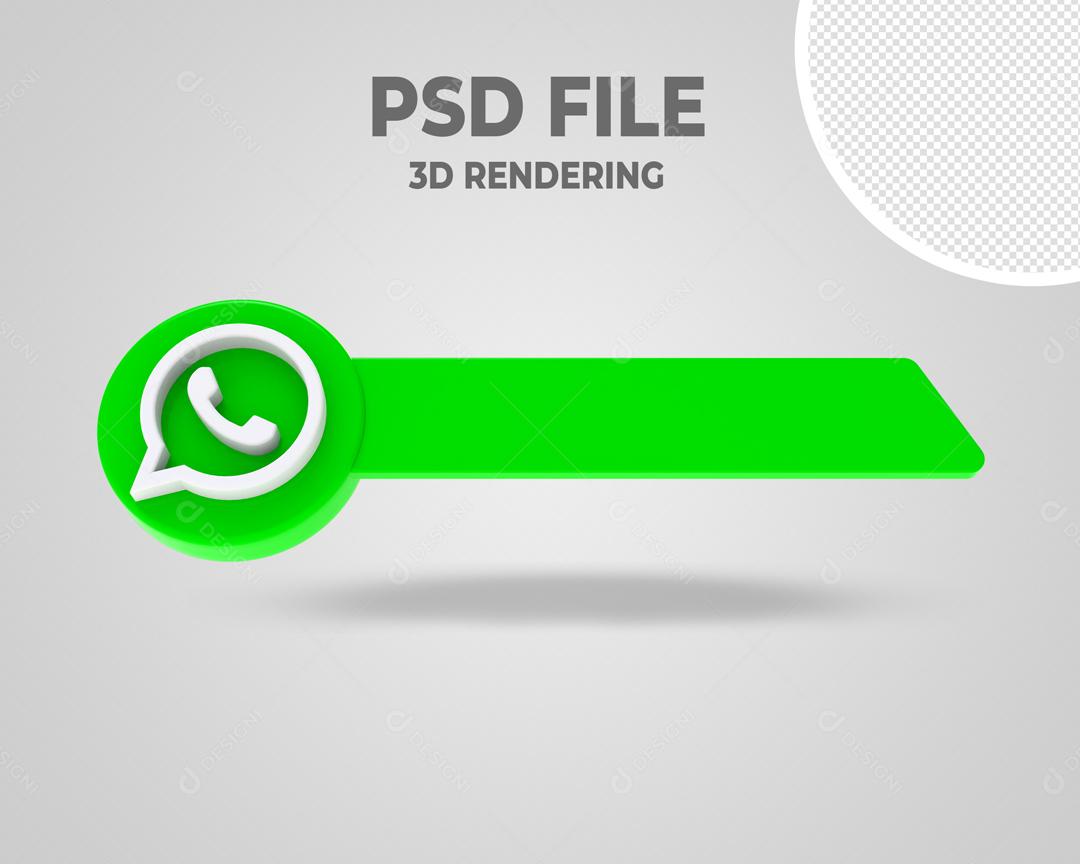 Tag Whatsapp 3D Elemento Para Composição PSD