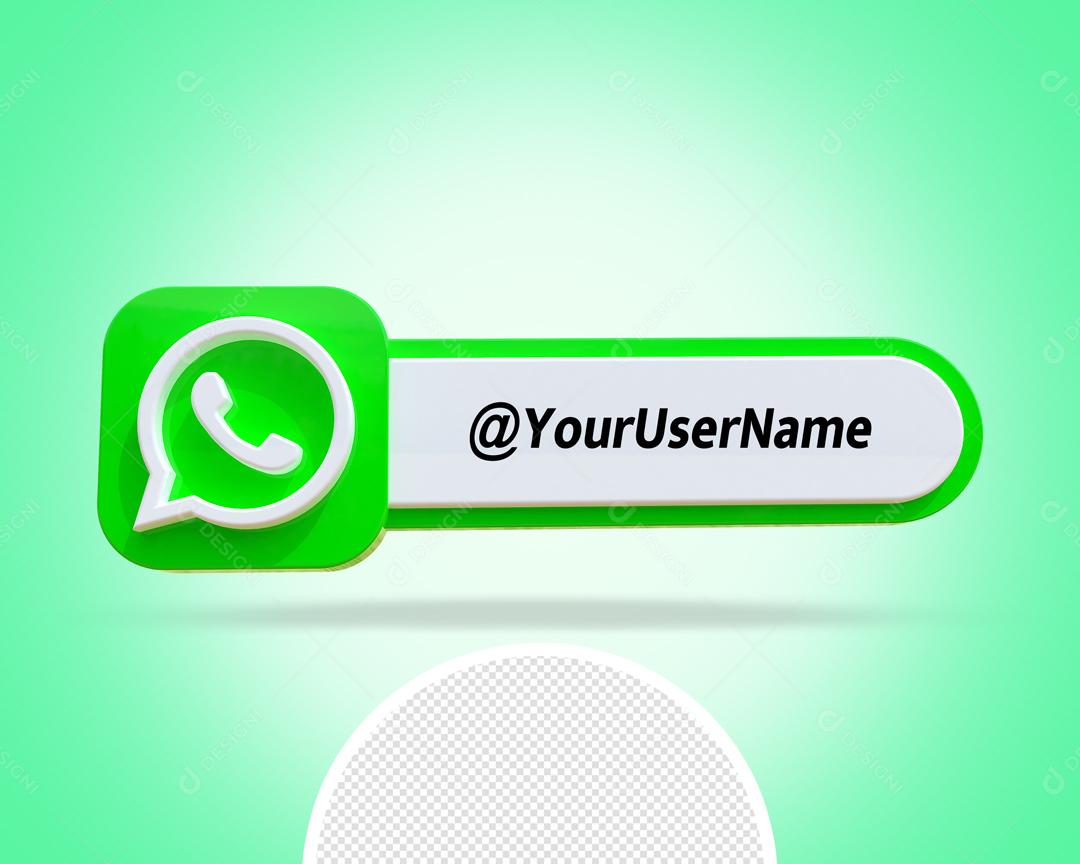 Tag do Whatsapp  3D Elemento Para Composição PSD