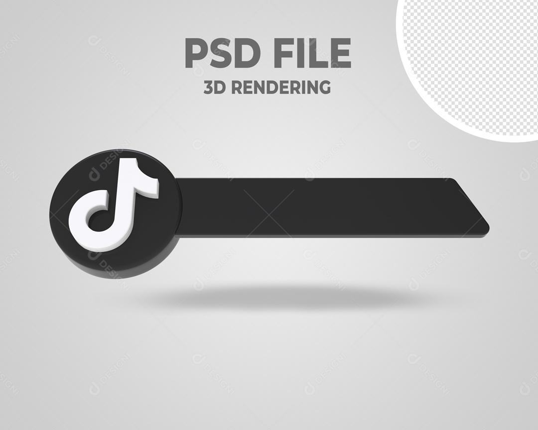 Tag Tiktok Elemento 3D Para Composição PSD