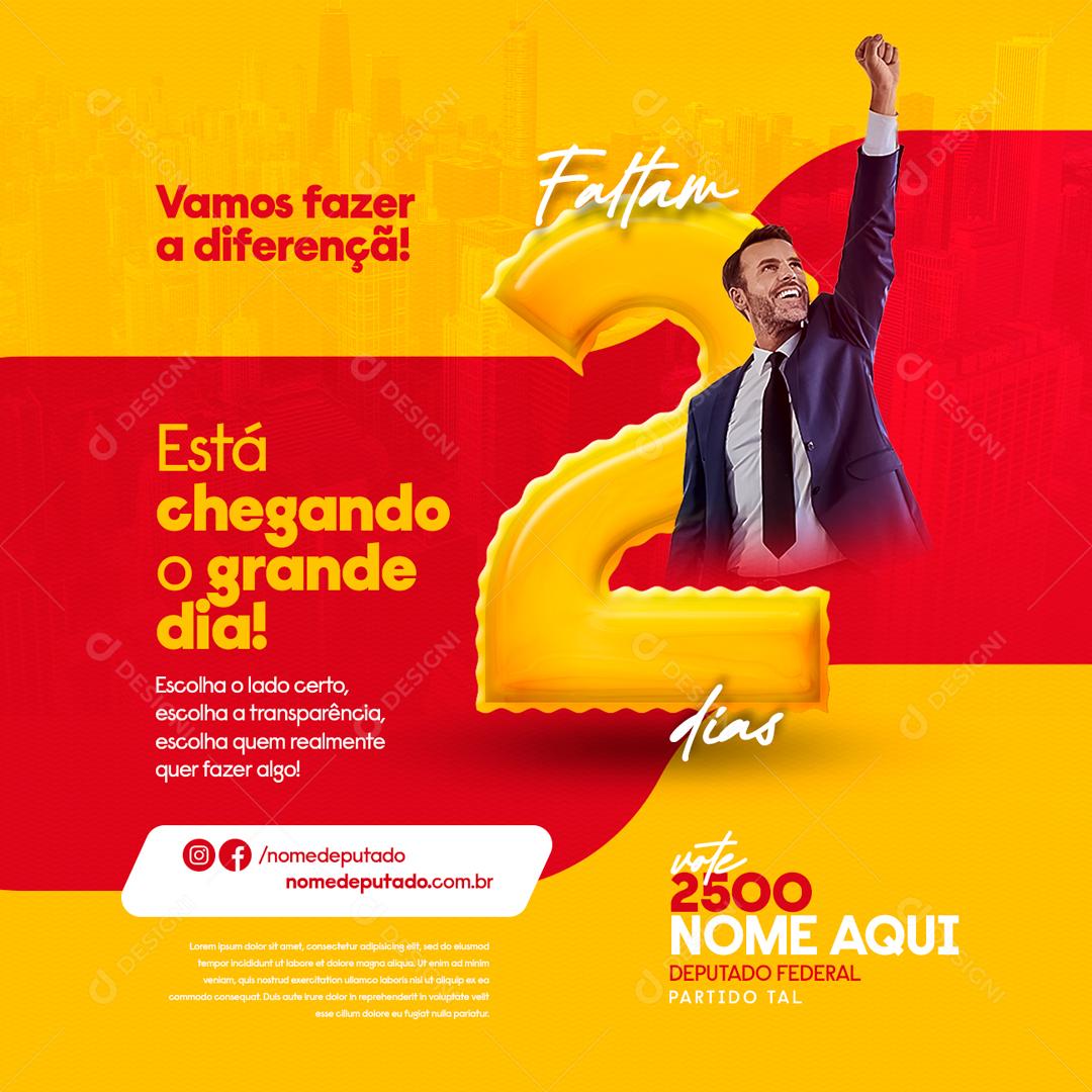 Social Media Está Chegando o Grande Dia Política PSD Editável