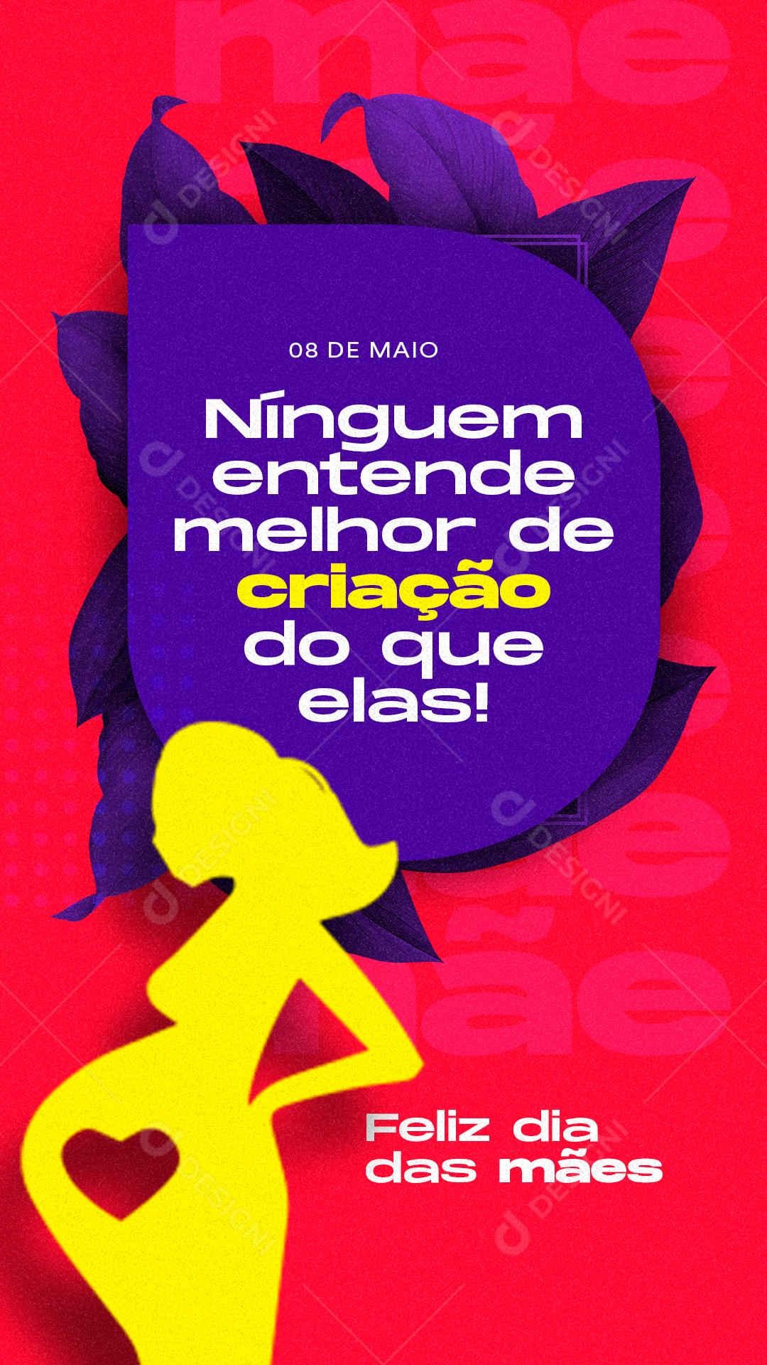 Social Media Story Feliz Dia Das Mães 08 de Maio PSD Editável