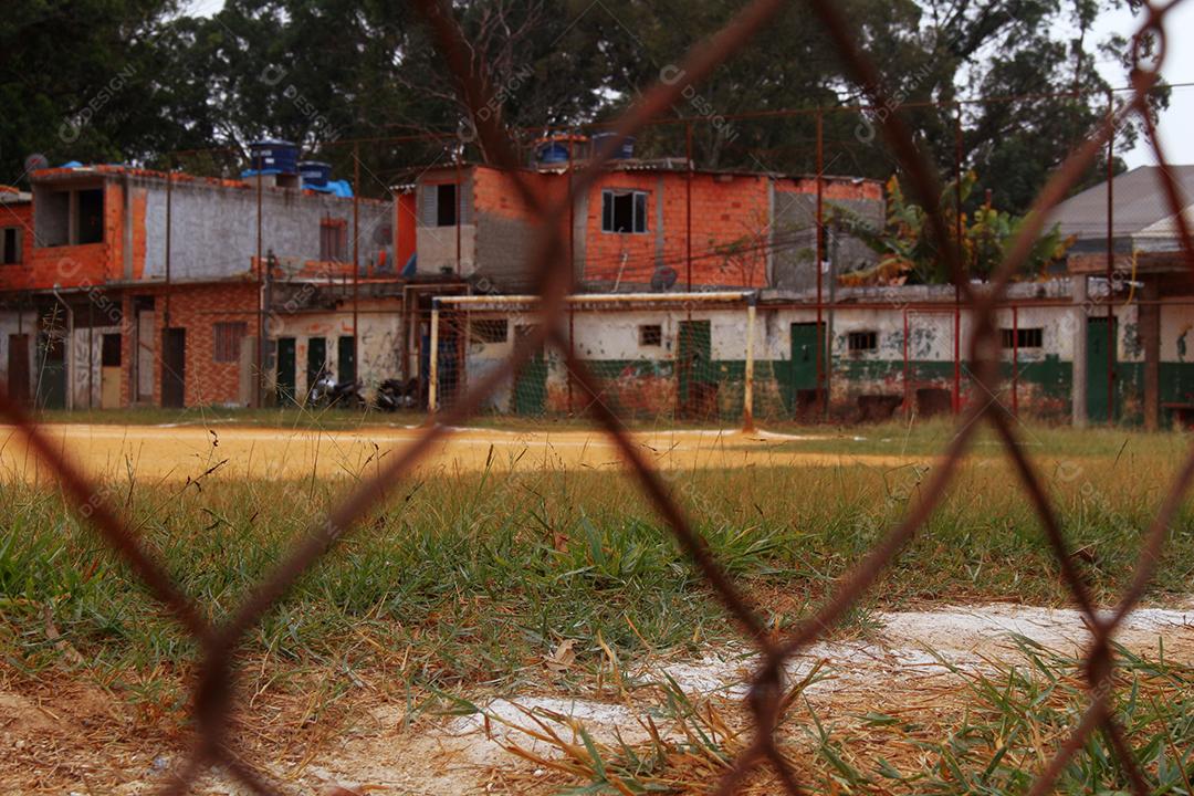 Vista de fora do campo rede futebol