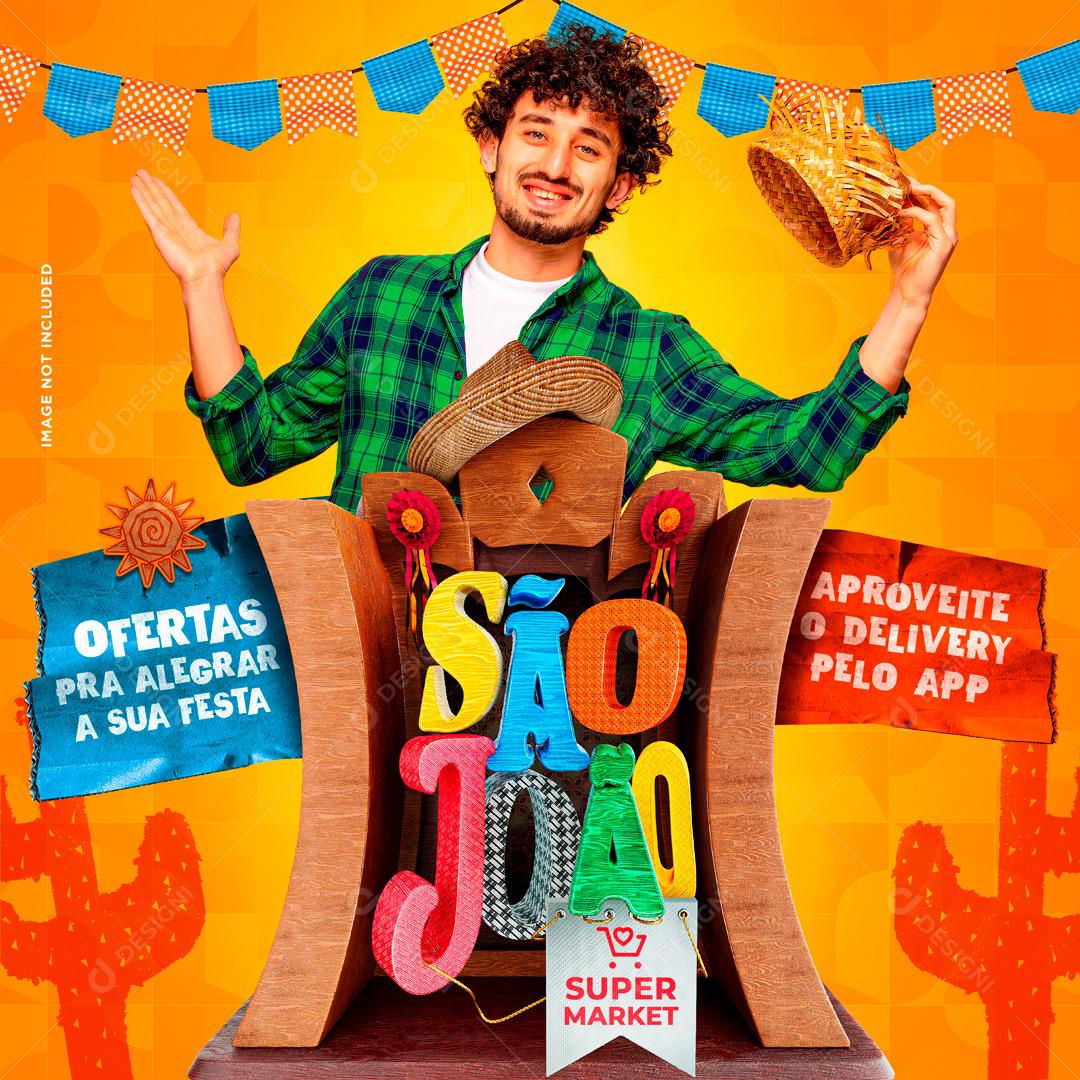 Ofertas Para Alegrar São João Social Media PSD Editável