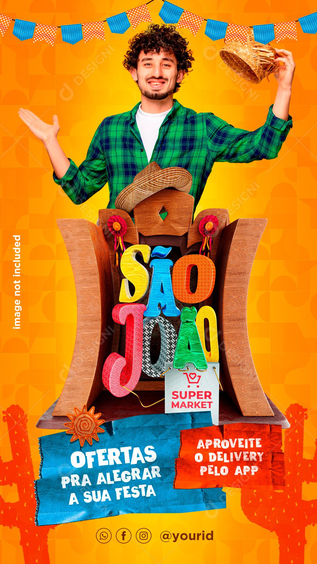 Ofertas Para Alegrar São João Social Media PSD Editável
