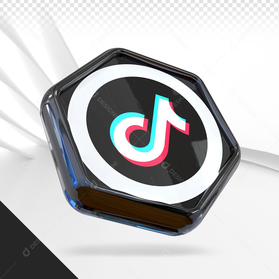 Tiktok 3D Elemento Para Composição PSD