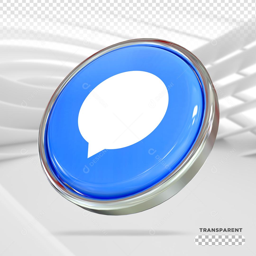 Caixa de Mensagem 3D Elemento Para Composição PSD