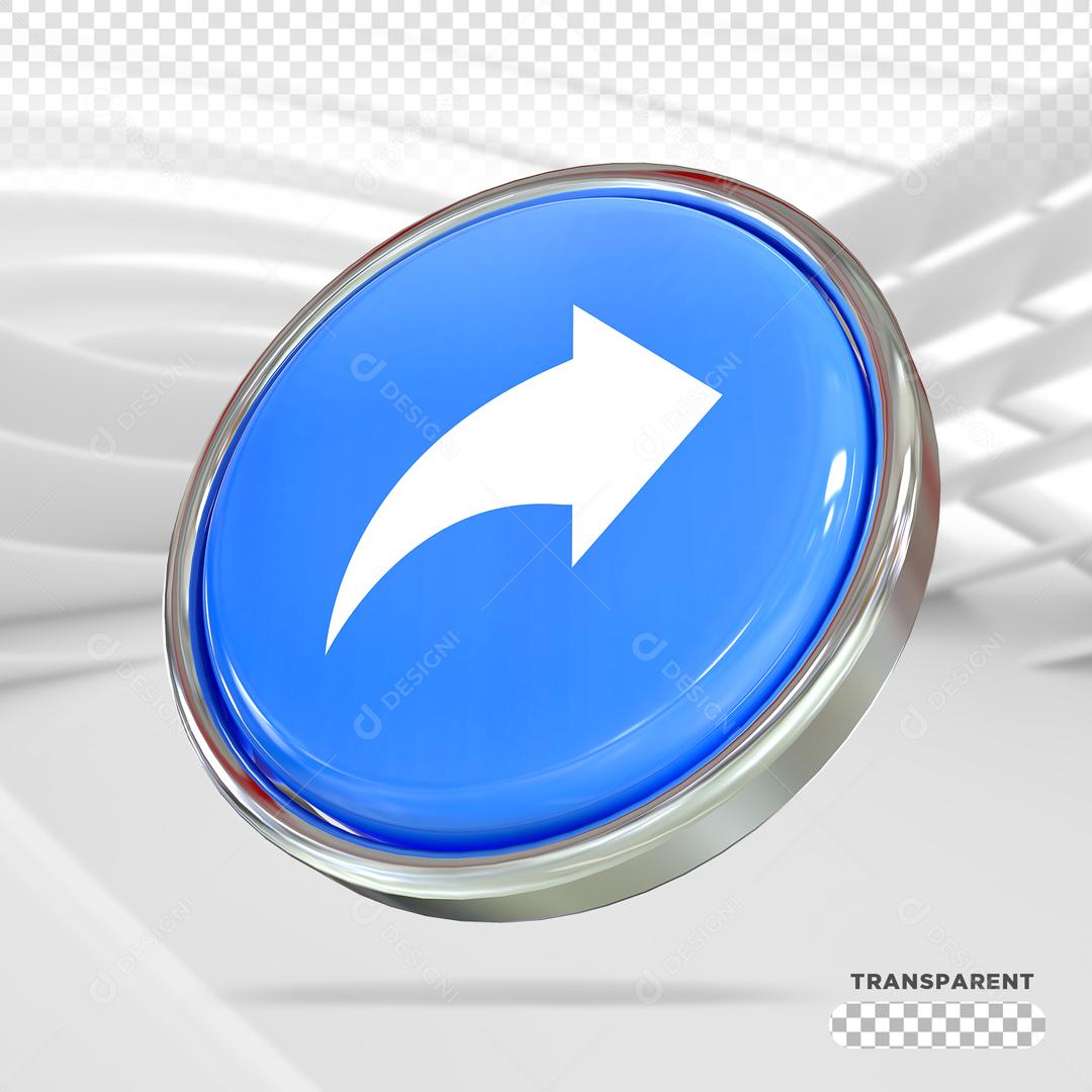 Seta Direita Elemento 3D Para Composição PSD