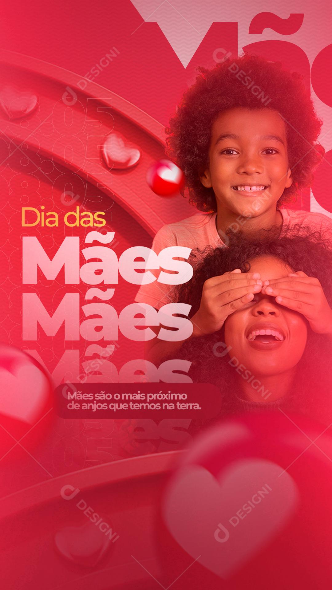 Story Mães são o mais próximos de Anjos Dia Das Mães Social Media PSD Editável