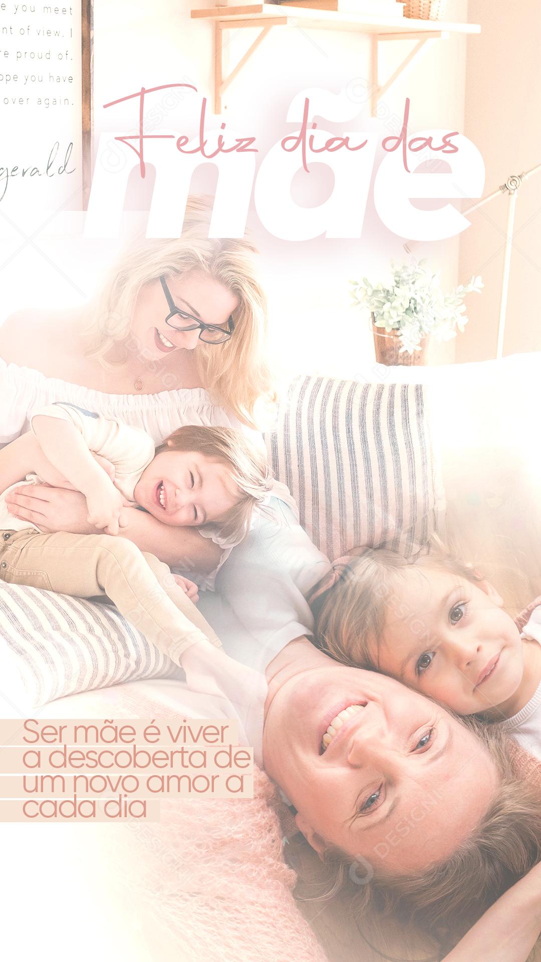 Story Amor Verdadeiro Feliz Dia Das Mães Social Media PSD Editável