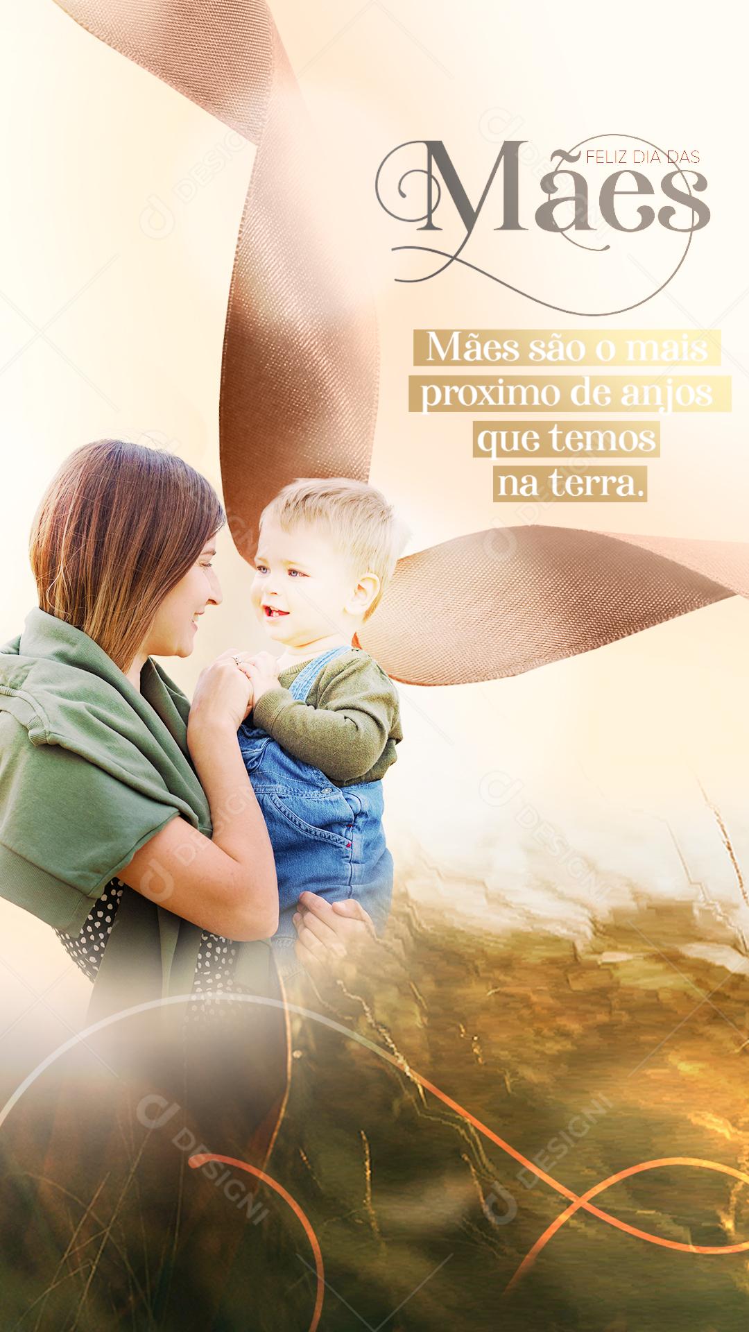 Story Amor Verdadeiro Feliz Dia Das Mães Social Media PSD Editável