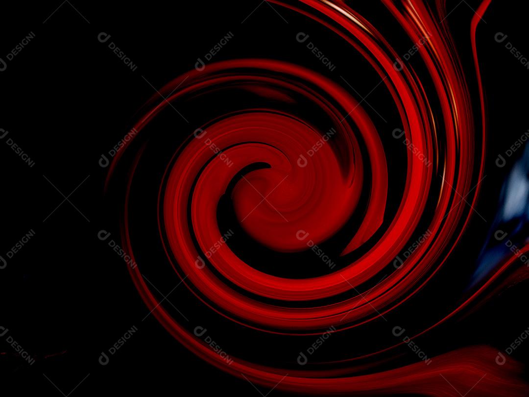 ilustração colorida vermelha e preta