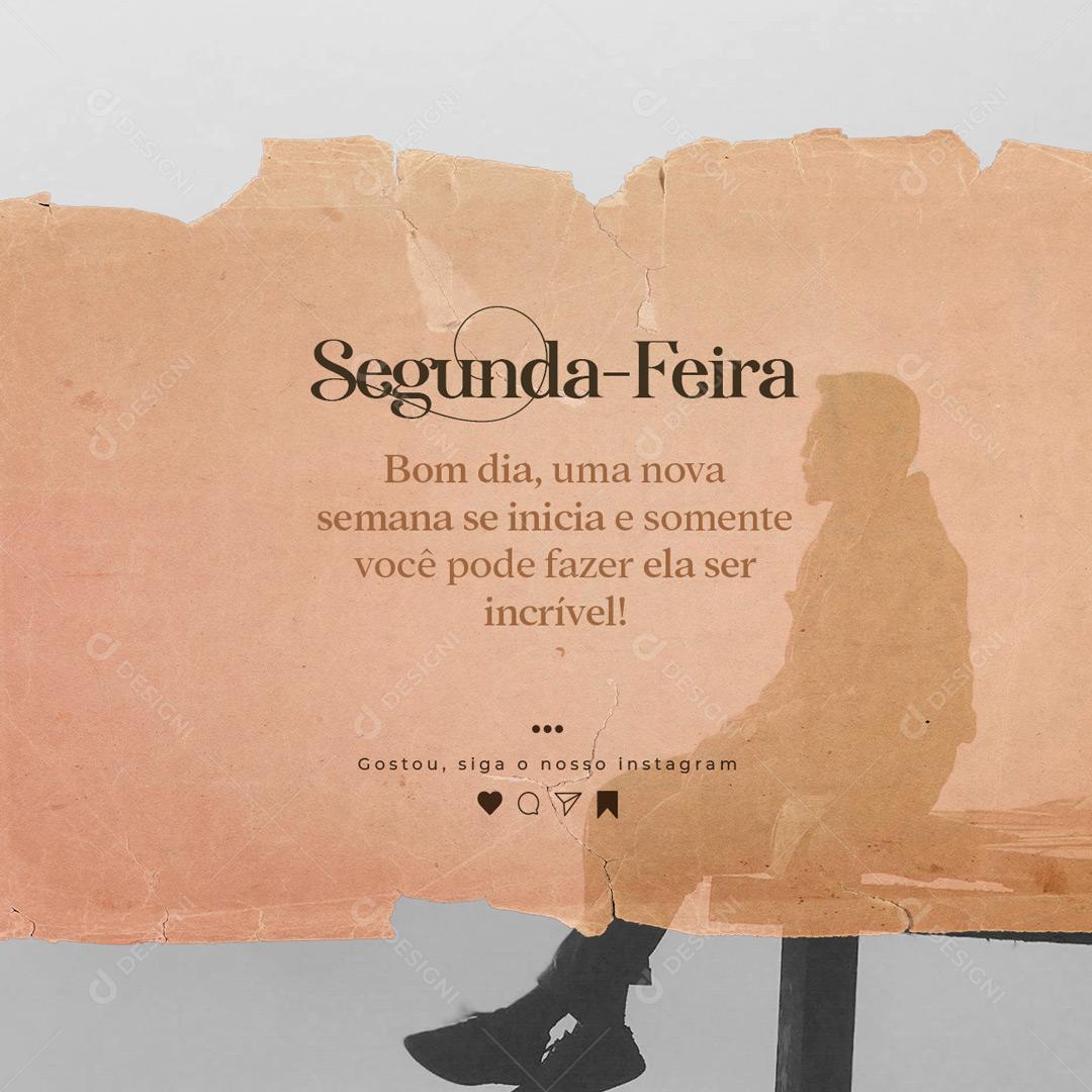 Social Media Motivacional Bom Dia Uma Nova Semana PSD Editável