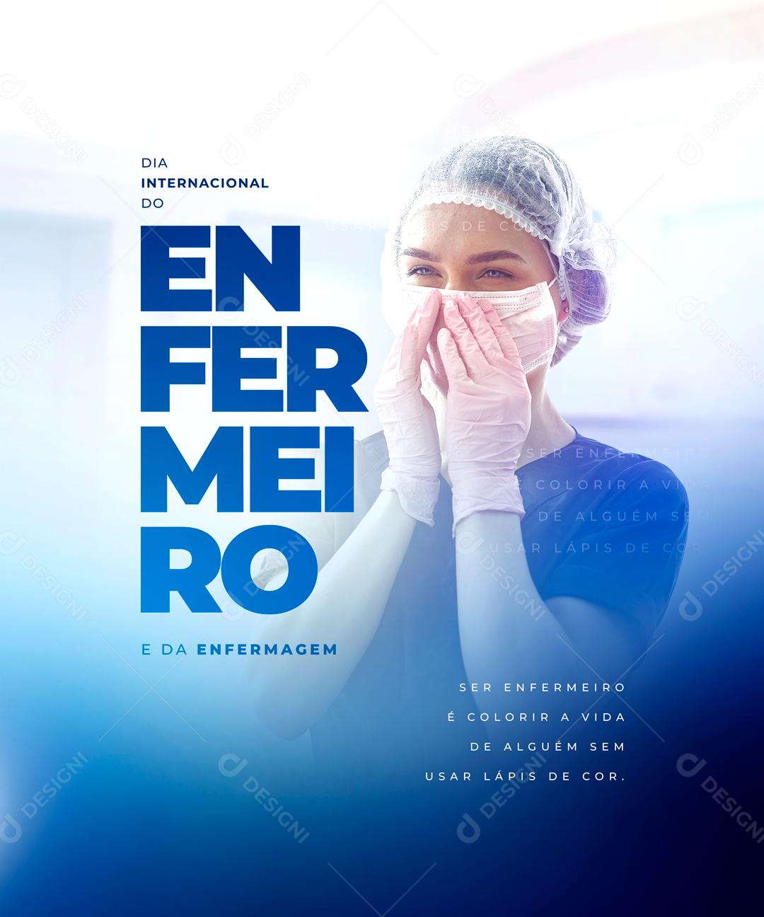 Dia Do Enfermeiro 12 De Maio Data Comemorativa Social Media PSD Editável