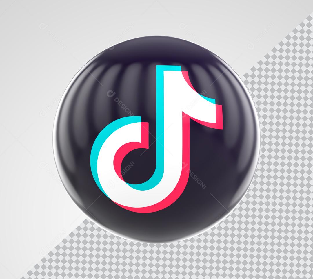 Elemento 3D Tiktok Para Composição PSD