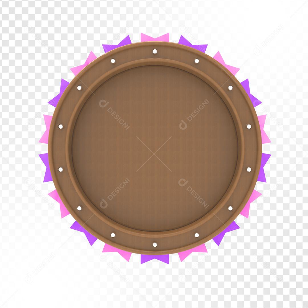 Podium de festa junina Elemento 3D para Composição PSD