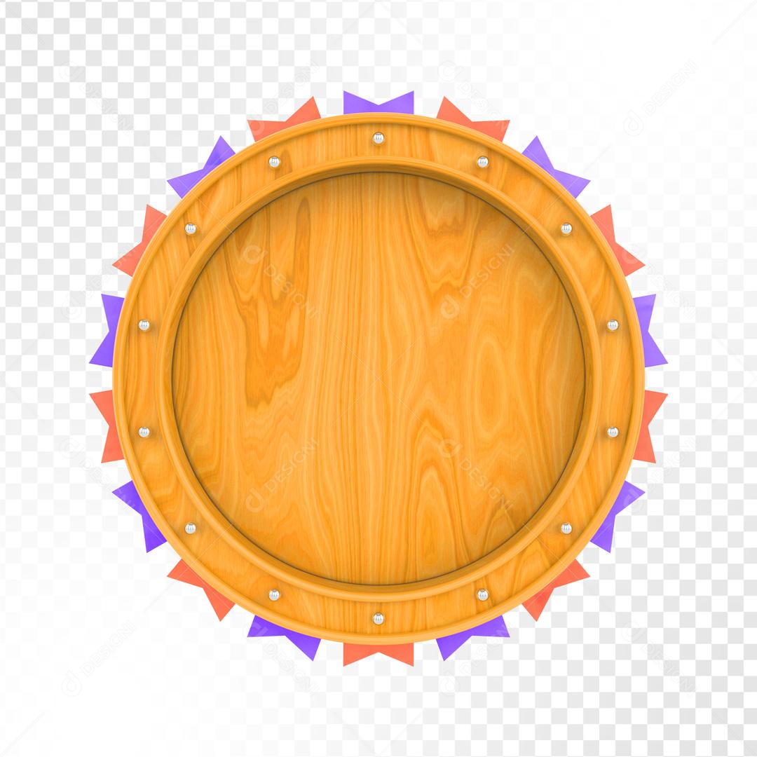 Elemento 3D Podium de festa junina para Composição PSD