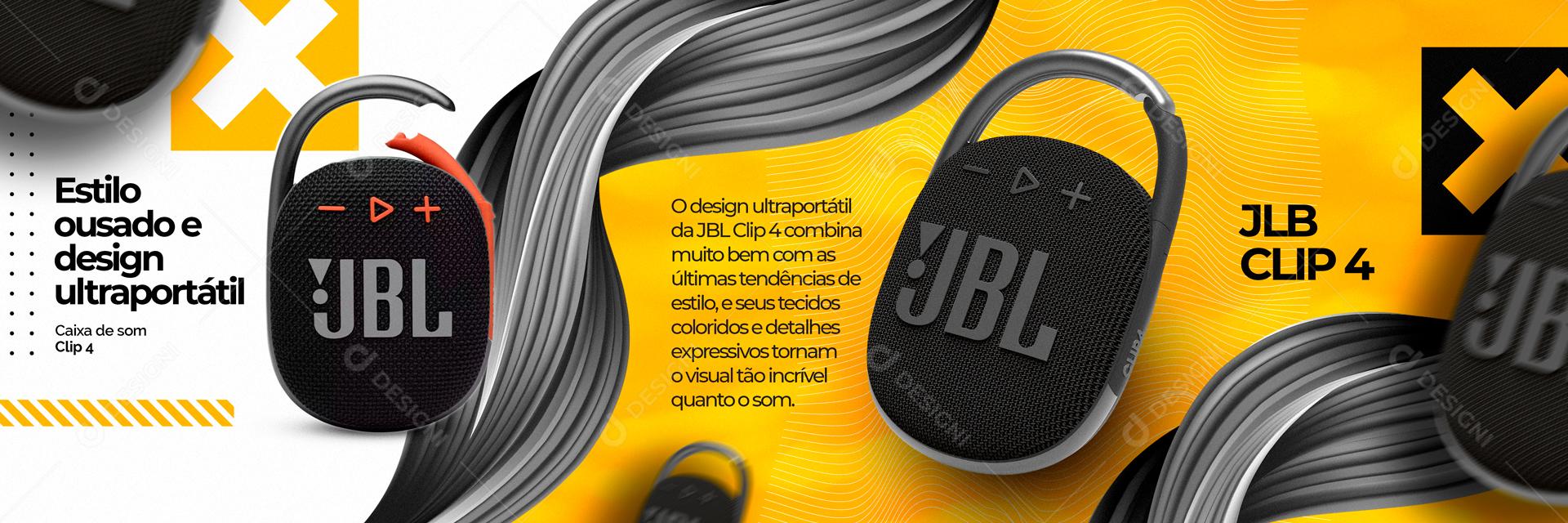 Banner Ouça Sua Música Pertinho Da Piscina Sem Medo Com A Nova JBL Social Media PSD Editável