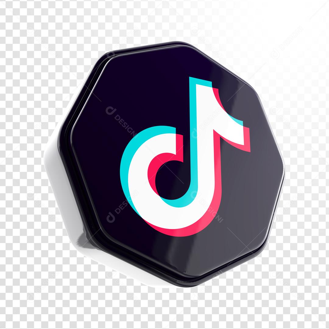 Elemento 3D Tiktok Para Composição PSD