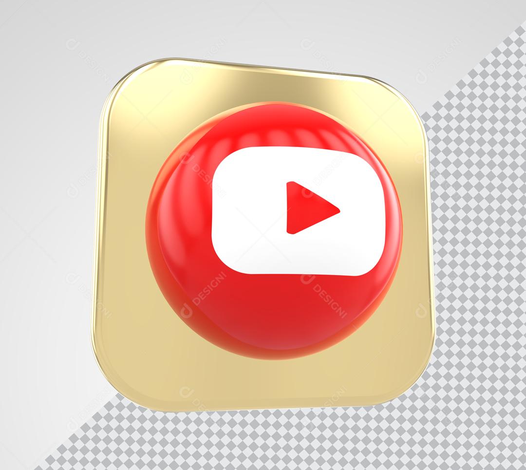 Youtube Elemento 3D Para Composição PSD