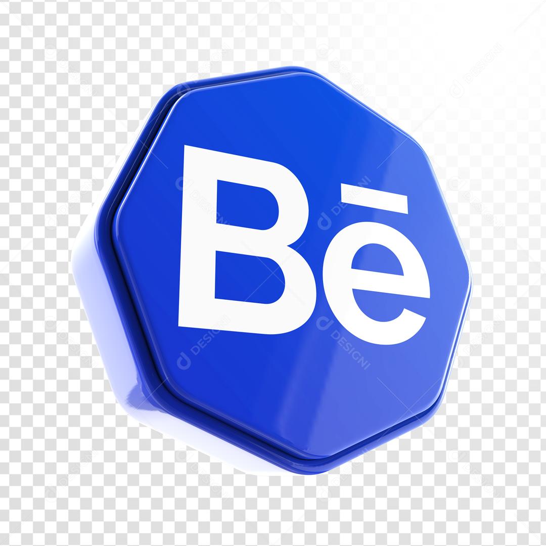 Elemento 3D Behance Para Composição PSD