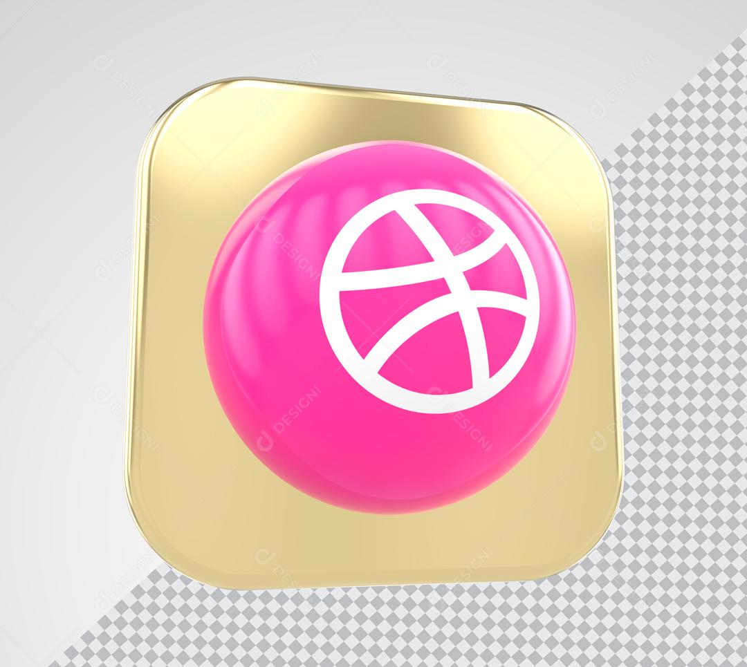 Dribbble Elemento 3D Para Composição PSD