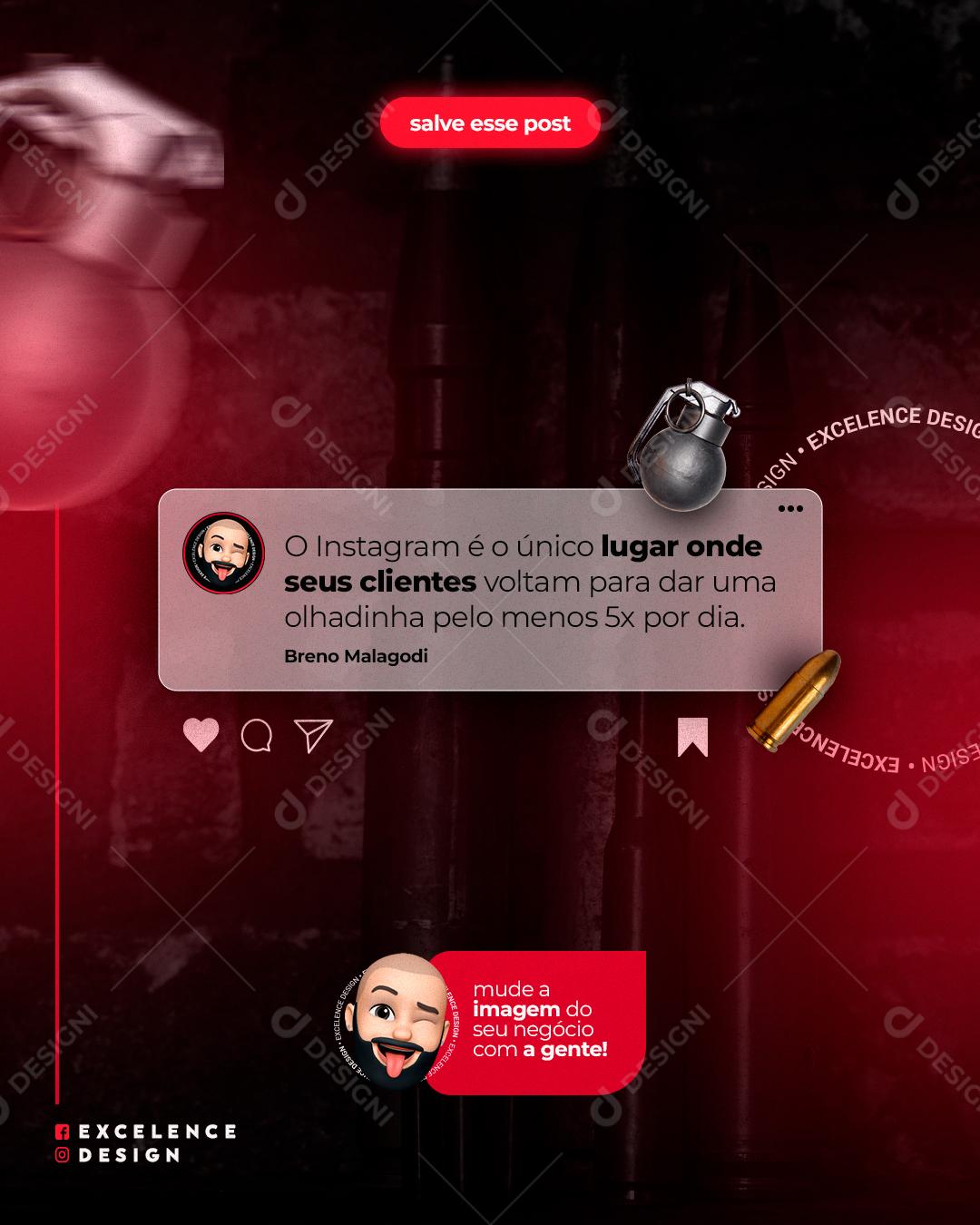 Estratégias De Negócios O Perfil Do Instagram São Visitados Social Media PSD Editável