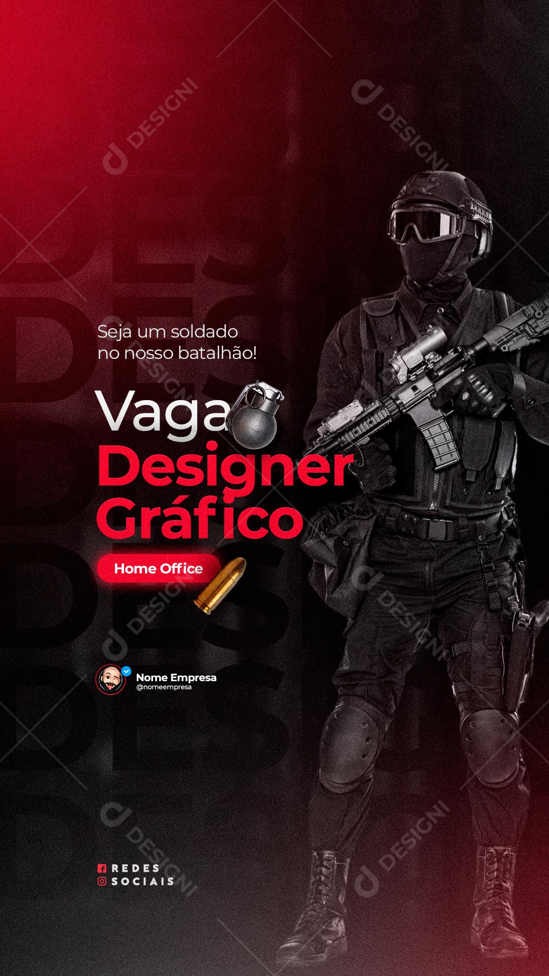 Vaga De Designer Gráfico Recursos De Designer Social Media PSD Editável