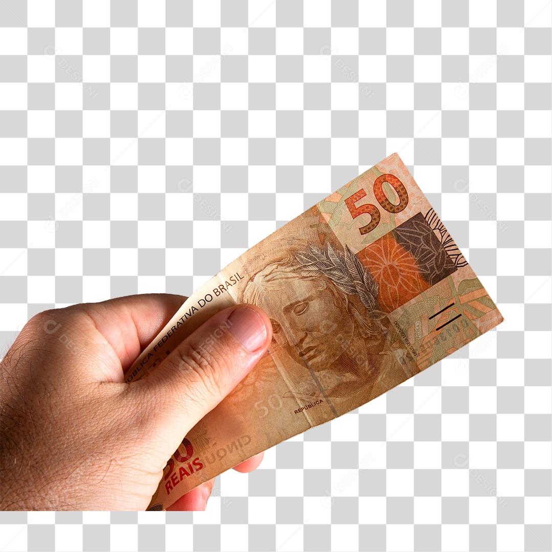 Mão Segurando Notas De Dinheiro Moeda Brasileira Cifrão  Dinheiro PNG Transparente Sem Fundo