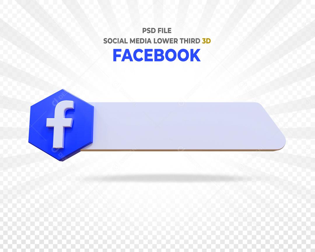 Tag Facebook Elemento 3D Para Composição PSD