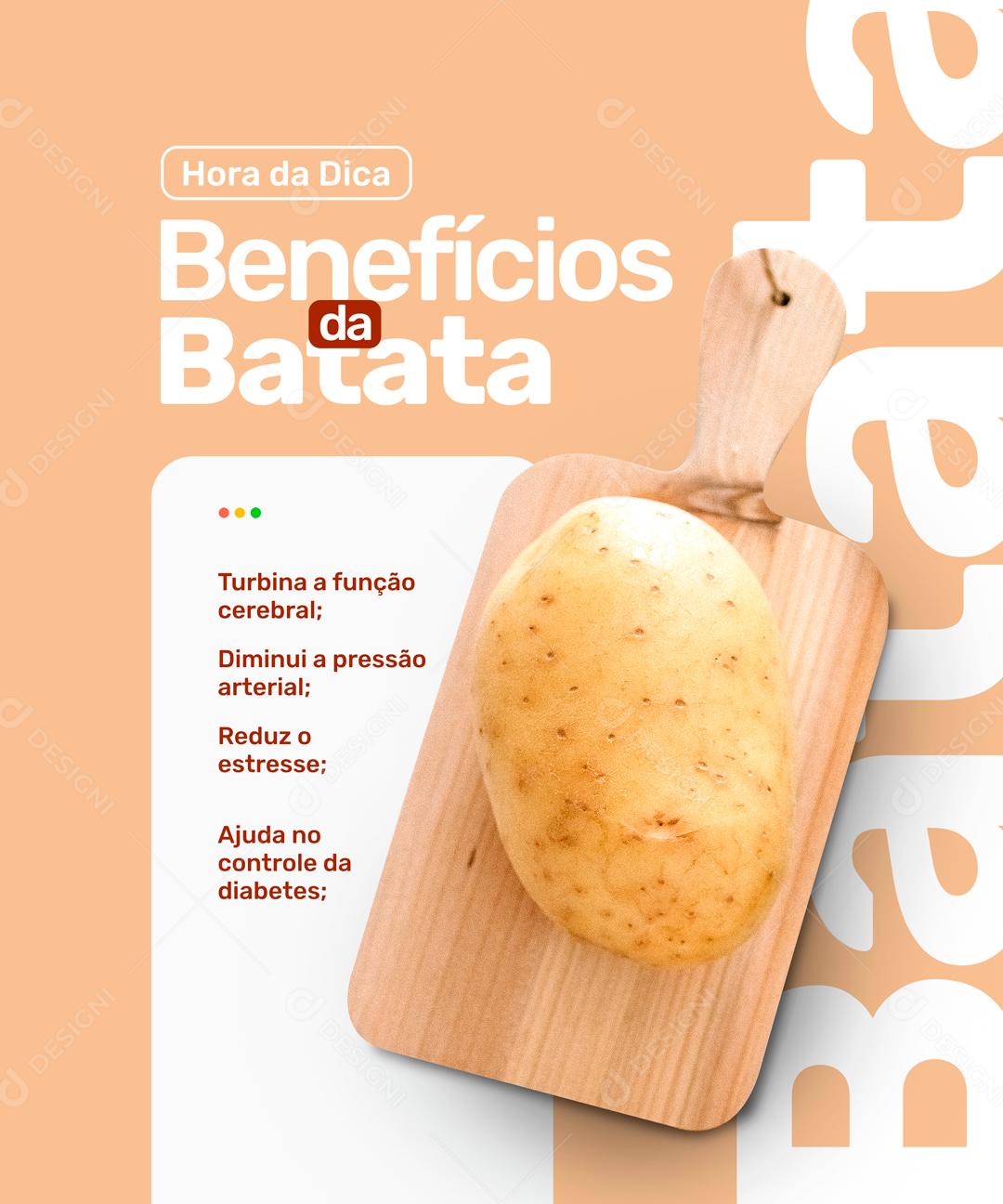 Benefícios Da Batata Entre No Nosso Perfil Para Mais Informações Social Media PSD Editável